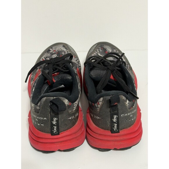 Brooks Cascadia 16 Sasquatch Sneaker Men's Size 8 Red Black Trail Running Shoes - Picture 5 of 11
